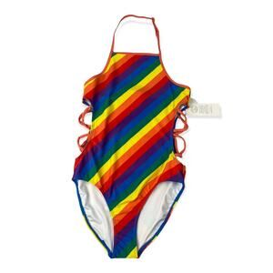 Girls Treasure & Bond Rainbow Swim Suit  Size 12